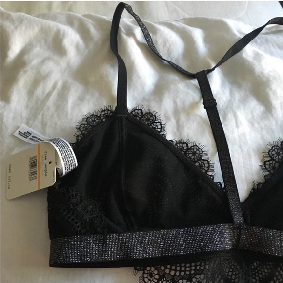 NWT Free People Swept Away Soft black Bra small - Picture 6 of 6